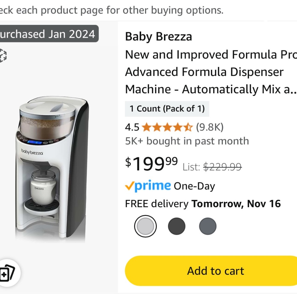 Baby Brezza Advanced Formula Pro Dispenser - White